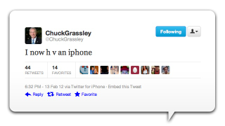 Mean Tweeters Have Forced Incoherent Senator Chuck Grassley To Make His Tweets Boring and/or Sane